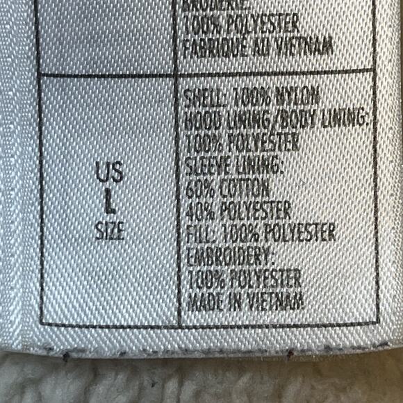 Disney Parks Mickey Mouse Quilted Jacket Puffer Fleece Lined Hooded Black L - Picture 6 of 6